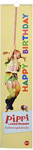 Pippi Langstrumpf Geburtstagskalender long 11x49cm