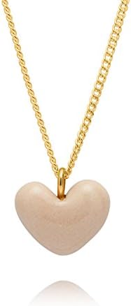 Louise kragh Ladies 'Necklace Heart Design Porcelain Cashmere Cashmere Gold-Plated Sterling Silver – N MHE0102CASG