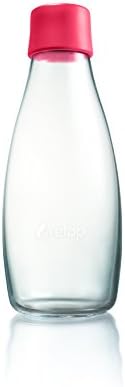 Retap 0.5 Litre Medium Borosilicate Glass Water Bottle - Raspberry Red