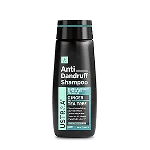 Ustraa Anti-Dandruff Shampoo 250ml - With Climbazole, Ginger & Tea Tree Oil, Controls Dandruff & Fights Fungi & Bacteria, No post-wash dryness, No Sulphates, No Parabens, No Silicone, No Mineral Oil