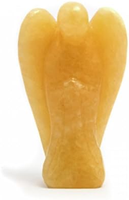 Angel - Yellow Honey Calcite Gemstone Crystal Pocket Angel 3.5cm