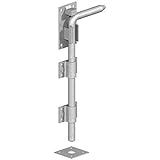 Überwurf über Schlaufe mit Griff Torriegel 75 mm 7,6 cm breit verzinkt