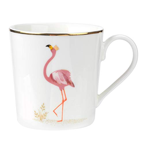 Sara Miller pour Portmeirion Piccadilly Mug-Flamingo, céramique, Multicolore, 9.5 x 11.5 x 95 cm