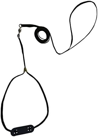 Resco Professional Cordo-Hyde Spinner Show Dog Lead with Built in Swivel and Neck Pad, 3/16-Inch wide by 56-Inch Long, Black