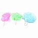 Move&Moving(TM) 3Pcs Green Blue Fuchsia Mesh Nylon Bathing Shower Pouf Body Scrubber