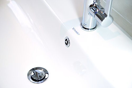 KNOPPO® Waschbecken Überlauf Abdeckung, Überlaufblende – Fan (6 verschiedene Design-Modelle) chrom - 3