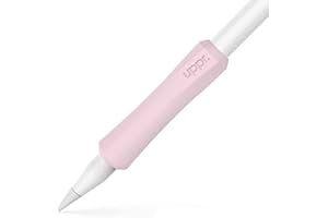 UPPERCASE Designs NimbleGrip Premium Silicone Ergonomic Comfort Grip Holder, Dual Sided Design, Compatible with Apple Pencil Pro, USB-C, 2nd and 1st Generation (2 Pack, Pink)