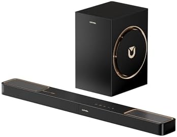 ULTIMEA Soundbar 3.1.2ch con Dolby Atmos, Impianto Audio Surround per TV con Subwoofer da 6.5", Soundbar per TV, Sound Bar con Subwoofer per Home Theater, Bluetooth 5.4, HDMI eARC, Skywave F30 Boom