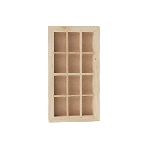 1:12 Puppenhaus Holz Miniatur Möbel Fensterrahmen Fenster 13.2 x 7.5 cm - 4