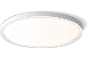 INSHAREPLUS 9 inch LED Flush Mount Ceiling Light Fixture, 4000K Nature White Flat Lamp, 18W Super Slim LED Ceiling Lighting Home Modern Decor Lights For Living Room Bathroom Kitchen Bedroom Hallway Balcony, Round