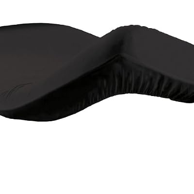 Douceur d'Intérieur Drap Housse Uni Coton Charbon 90 x 190 cm