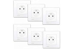 SIEMENS INGENUITY FOR LIFE Lot de 6 Prises 2P+T BLANC Siemens DELTA VIVA