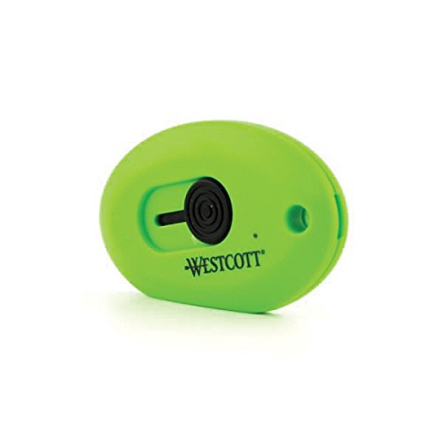 Westcott E-16474 00 Mini-Cutter mit Keramik-Sicherheitsklinge, automatisch einziehbar und integriertem Magnethalter, grün - 7