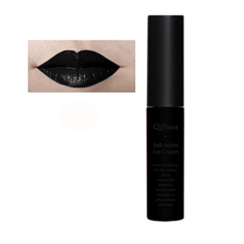 Ularma Lipgloss Soft Matte Flüssiger Lang anhaltender Wasserdicht Lippenstift, Schwarz/30