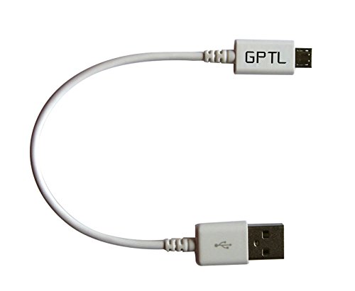 GPTL New Edition Micro USB Cable for all Android devices, white, short 21 cm (single-pack)