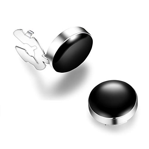 Cubre Botones Negro  La Alternativa a Los Gemelos para Camisas Ordinarias (Regular - 18mm)
