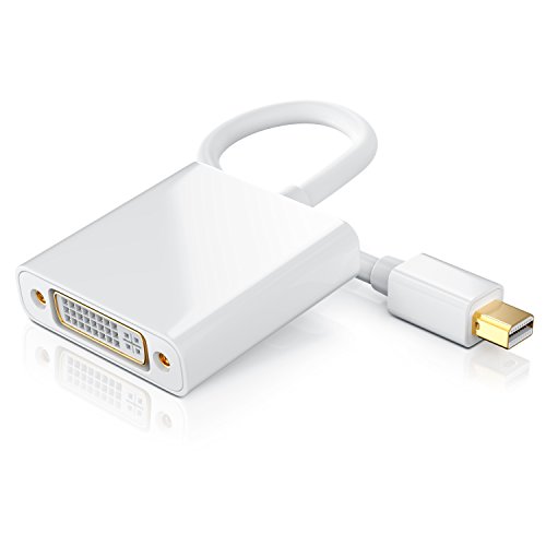 CSL - HQ Full HD 1080p Mini Displayport (miniDP) auf DVI Adapterkabel | Zertifiziert | 24K vergoldete Kontakte | PC und APPLE / iMac, Mac, MacBookPro, MacBookAir