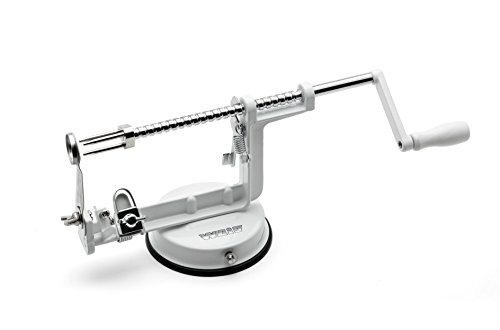 Weis 191514 Apfelschneider Apfelschäler mit Saugfuß 3 in 1 weiss