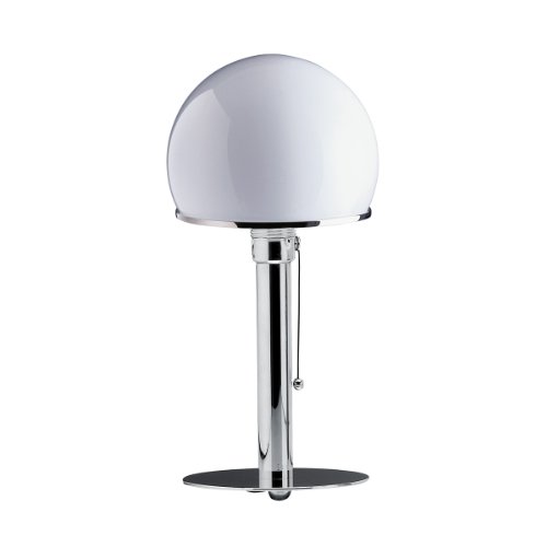 Preisvergleich Produktbild Tecnolumen Wagenfeld Tischleuchte Nickel - Opalglas