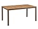 Produktbild Kettler 0301221-2100 Granada Tisch, 160 x 90 cm mit Teaktischplatte, bronze/mocca