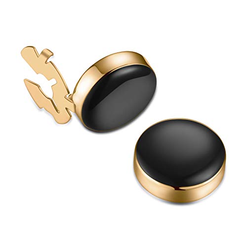 Cubre Botones Oro Negro - La Alternativa a Los Gemelos para Camisas Ordinarias