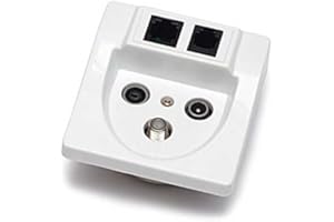 Danitech Steckdose Signal TV/Radio/SAT/RJ-45 RJ 45 LAN/RJ-11 RJ11 Telefon