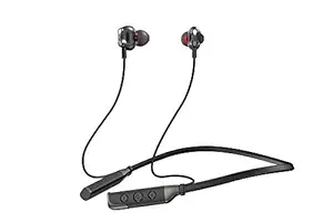 Aiwa ESBT 460 Quad Driver Neckband with Micro SD Slot, Black