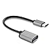 Produktbild USB-C OTG Kabel ,Lively Life USB-C (Typ C) auf Standard USB 3.0 A Buchse Adapter Konverter für Google Nexus 6P/5 x/Chromebook/Pixel, OnePlus 2/3, Lumia 950 x/L950/N1 | Tastatur Maus Memory Stick Flash Drive(Grau,22CM High Speed USB Host)