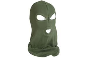 Cagoule 3 trous commando intervention - Police - Swat - Gign - Raid - Forces spéciales - Coloris Kaki - Airsoft- Paintball - Outdoor