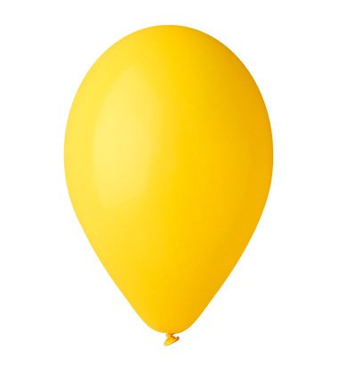 100 Luftballons Ø 33cm (13") / 120cm Umfang - Farbe gelb