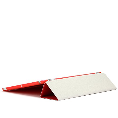 Original Urcover® iPad Air 2 ( 2014 Version – 6.Generation) Smart Cover Case Etui Schutz Hülle mit Sleep/Wake & Ständer Funktion inkl. Displayschutzfolie und weiteres Zubehör – Rot - 4