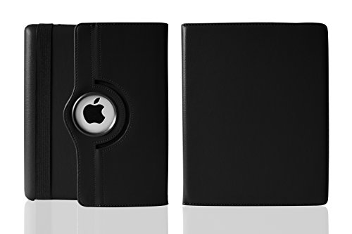 Generic Premium Smart PU Leder Schutz Hülle 360 Grad Schwenkbar drehbar für Apple iPad 4/3/2 schwarz - 2
