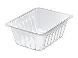 GUILLIN - CAISSIPACK B250T SACHET DE 500 Barquette Charcutiere 250cc, Polystyrène, Transparent, 11,1 x 8,7 x 4,2 cm