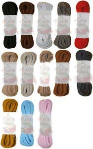 eCobbler 120Cm Thick Cord Shoe Laces Shoelaces,Boot Laces - Black