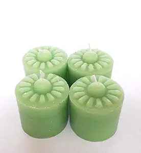Winsome Decortive|Mogra Aromatice Pillar Candle|Burning time-18-20 Hours Each|Height-5cm|Diameter-5 cm|Pack of 4 Candles|Best for Home decoe, Diwali, aromathrapy,Meditation,Birthday Decoration
