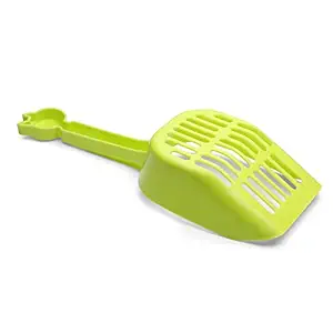 Dogz & Dudez Cat Litter Scooper with Deep Shovel - Designed by Cat Owners - Sifter with Holder - Solid Handle (Light Green, Only Scooper)