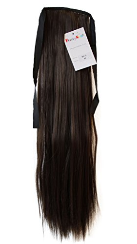 PRETTYSHOP 24" & 100g Hair Piece Clip In Pony Tail Extension Very LONG & SEXY Straight Heat-Resisting Diverse Colors (brown 6B HC3a)