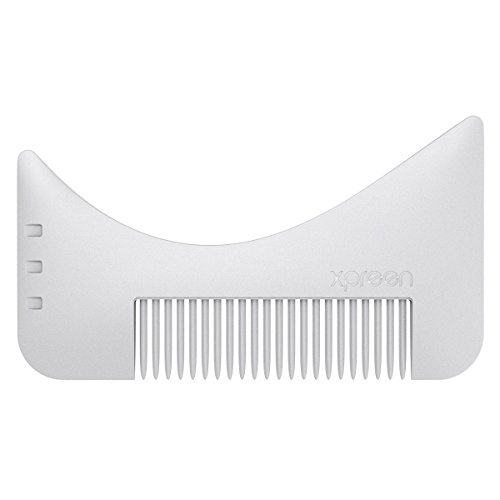 Bartkamm Schablone,Xpreen Multifunktions-Bart Gestaltung Werkzeug & Styling Trimmer Kamm f¨¹r Herren, Schnurrbart Kiefer Linie Styling und Schablone Vorlage Kamm B¨¹rste Werkzeug