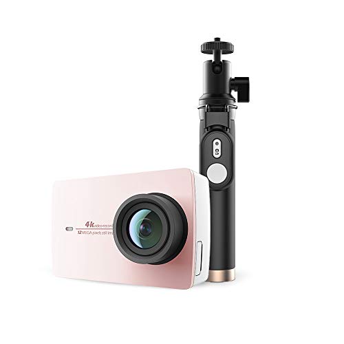 YI Cámara de acción 4K Blanc Avie Selfie Stick et télécommande Bluetooth 4K / 30fps 12MP Action CAM Avec écran LCD táctil de 5,56 cm (2,2") y aplicación WiFi pour iOS/Andriod