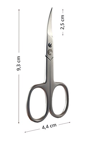 Nagelschere – Extra scharfe Nagelschere mit gebogener Schneide und Spitzenschutz – Für Finger- und Zehennägel – Maniküre und Pediküre - 2