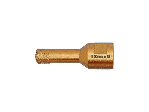 Diamant Bohrkrone Gold 12mm M14 Gewinde für Winkelschleifer - Fliesenbohrkrone, Vakuum verarbeitet, Fliesenbohrer, Hohlbohrkrone.