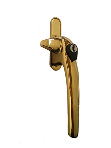 Preisvergleich Produktbild Schlosser Technik Cockspur Fenstergriff Fenstergriff Gleichschließend Verschluss für uPVC, Gold, Right Handed