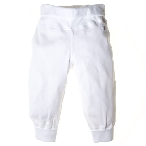 Polarn O. Pyret Classic PO.P Soft Unisex Baby Trousers, Soft White, 4-6 Months