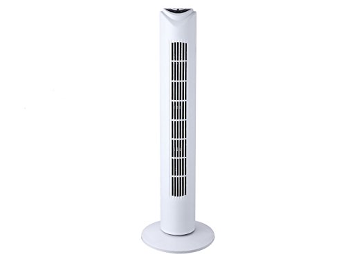 Design Turm Ventilator Säule Klima Lüfter Timer Oszillierend Fernbedienung 3 Stufen weiß Globo 0452 - 2