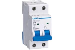 INSPIREPRO Interruptor Automático Magnetotérmico NXB-63 | Normas IEC/EN 60898-1 | 2 Polos | 6kA | CURVA C | IP20 | (16A)