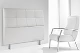 Cabecero tapizado con patas para dormitorio modelo CHESTER de 150 cm color blanco - Sedutahome