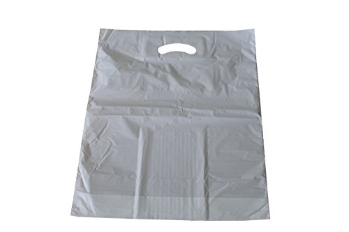 Preisvergleich Produktbild 250 Stk MDPE Grifflochtragetaschen gross weiss 55 x 60 + 5 cm