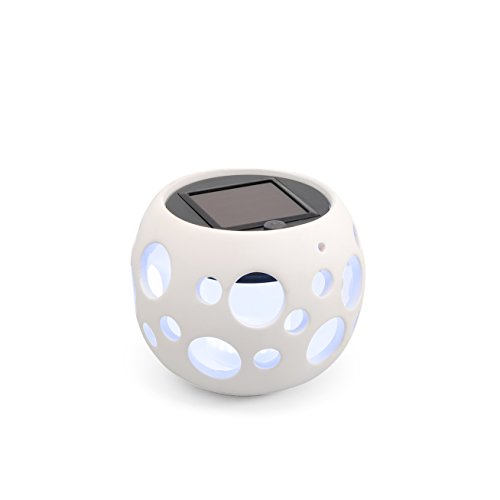 Konstsmide Genova 7801-200 Solarleuchte LED / B: 12cm T: 12cm H: 10cm / Keramik / weiß