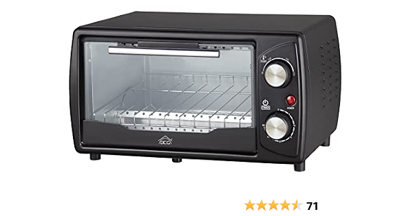 DCG Eltronic MB9809N, Forno elettrico 9 litri 650 watt, Nero, 41x23x24 cm :  Amazon.it: Casa e cucina