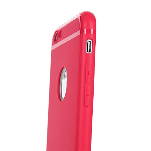 Funda iPhone 6  iPhone 6s Carcasa Silicona Gel Mate   Vidrio Templado Protector de Pantalla - Mavis s Diary Case Ultra Delgado TPU Goma Flexible Cover para iPhone 6 6s - Rojo